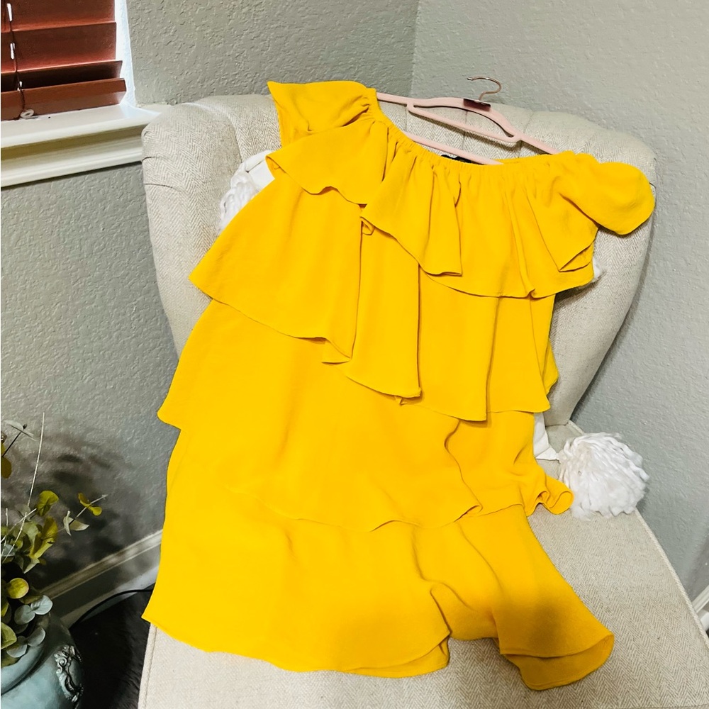 #10 Gibson Layered Yellow Dress -S